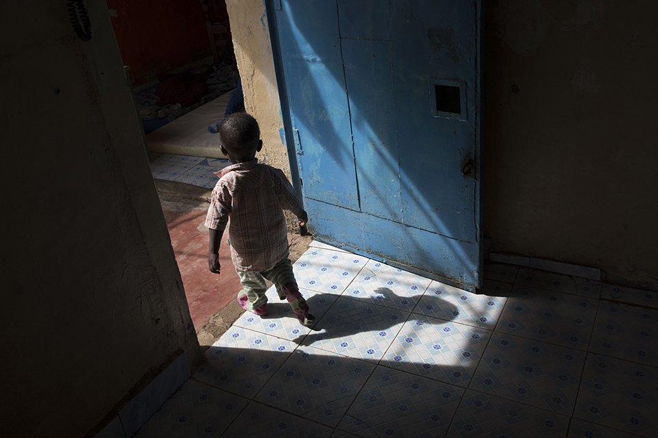 This photo is part of CRS' best photos of 2018, it's an orphan child at an orphanage in Kenya.