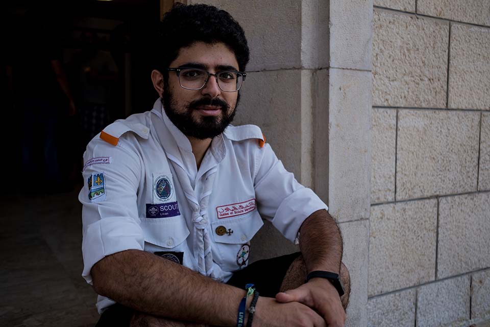 Beirut scout volunteer