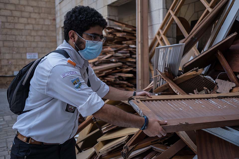 Beirut scout volunteer