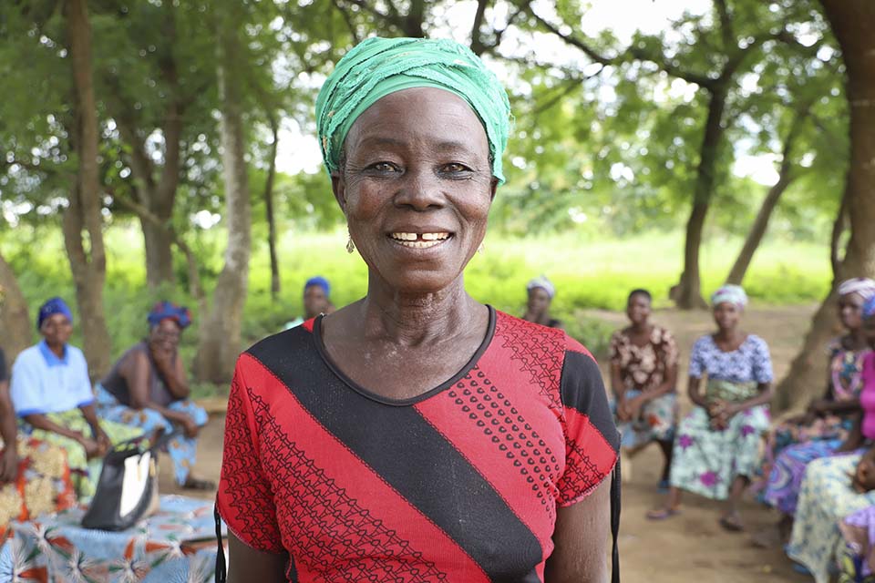Benin farmer facing camera