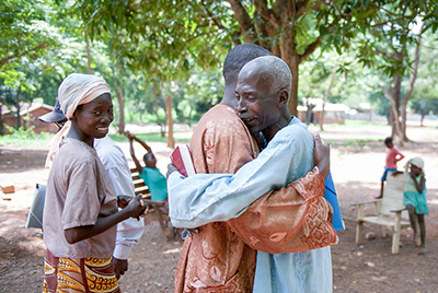 CRS and our partners hosted a day for religious leaders to pray with internally displaced persons in Bangui, Central African Republic, where CRS holds regular workshops to foster peace and reconciliation. Photo by Catianne Tijerina for CRS