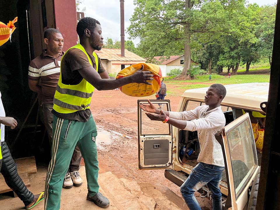 loading truck in Central African Republic
