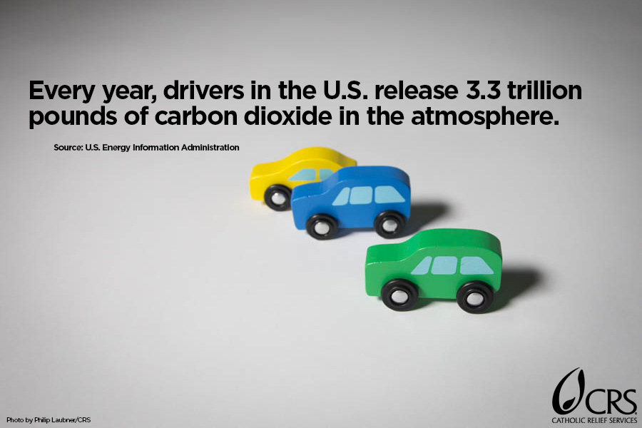 Every year, drivers in the U.S. release 3.3 trillion pounds of carbon dioxide in the atmosphere.