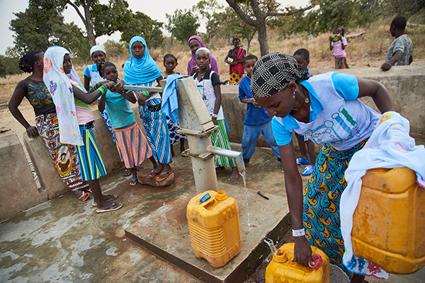 collecting water