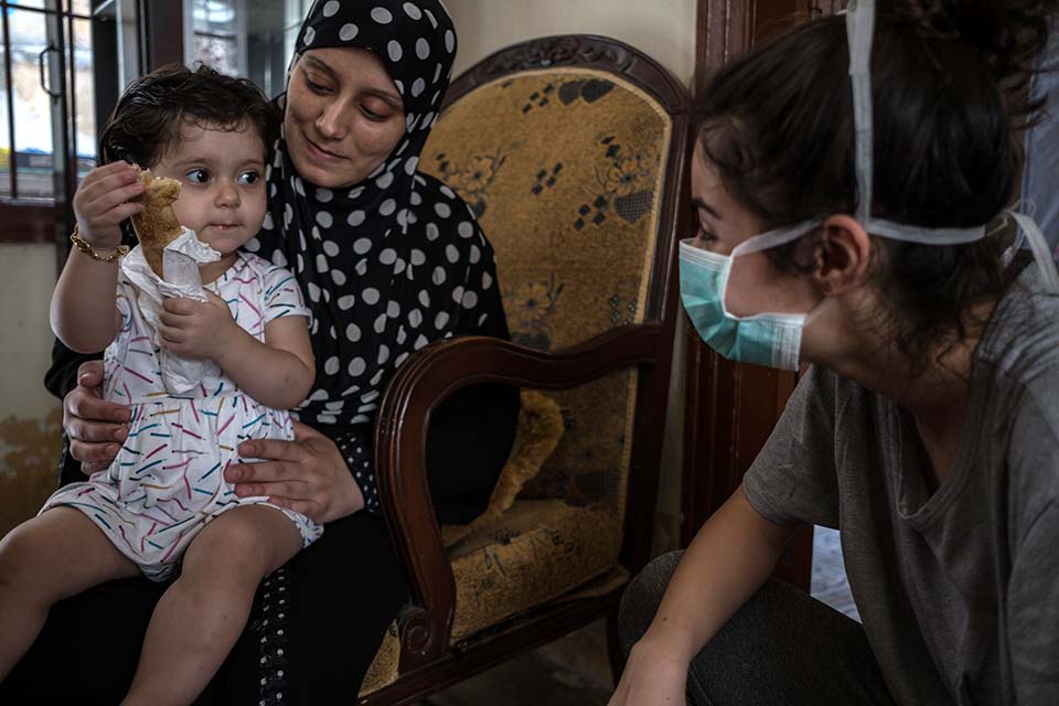 counseling mother and child in Beirut