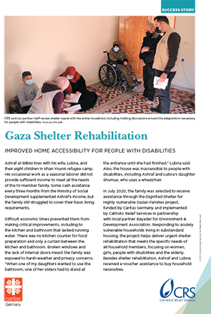 Gaza dignified shelter improves family accessibility