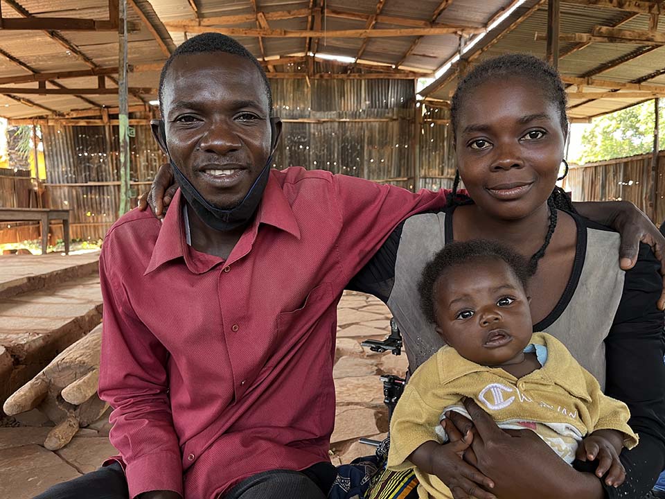 DRC couple with their child