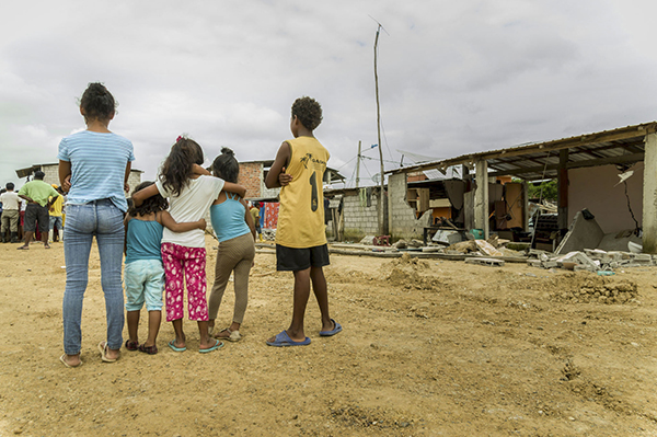 A 7.8 earthquake was the strongest in the country since 1979, it flattened buildings and buckled the highways along the country’s Pacific coast and killing hundreds. Photo by Eduardo Naranjo for Catholic Relief Services