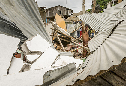 Caritas is responding to the earthquake with assessments and relief. Photo by Eduardo Naranjo for Catholic Relief Services