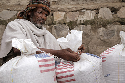 Ethiopia is currently faced with the worst drought in 50 years. CRS is providing emergency food assistance to some of the most vulnerable Ethiopians, as the lead agency in a USAID-funded assistance plan. Photo by Nancy McNally/CRS