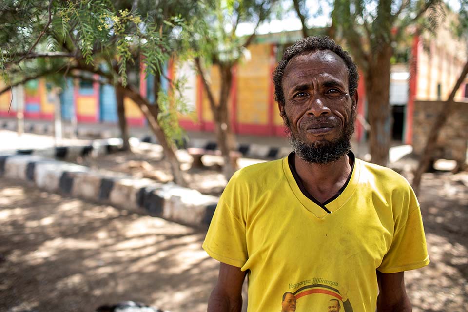 Ethiopian man involved in food security activity