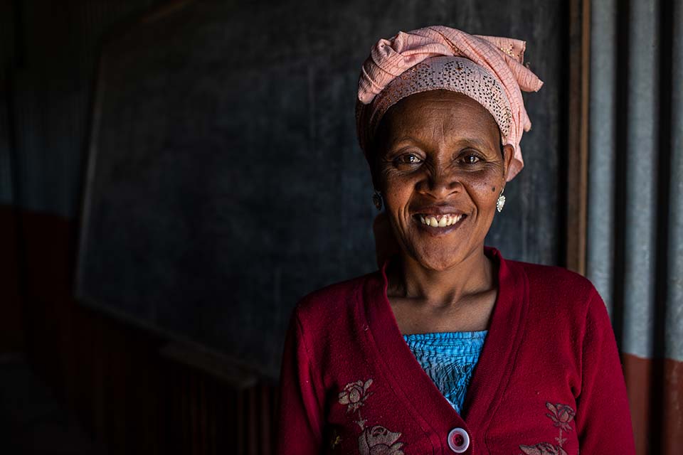 Ethiopian woman involved in food security activity