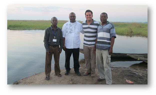 CRS fellow Rafael Merchan, second from right, in Malawi Photo Credit: Rafael Merchan