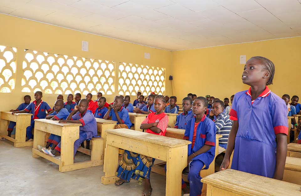 fifth-grade student in Cameroon
