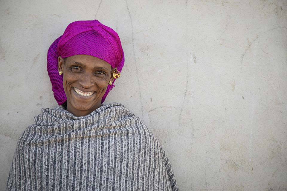 food project participant in Ethiopia facing camera
