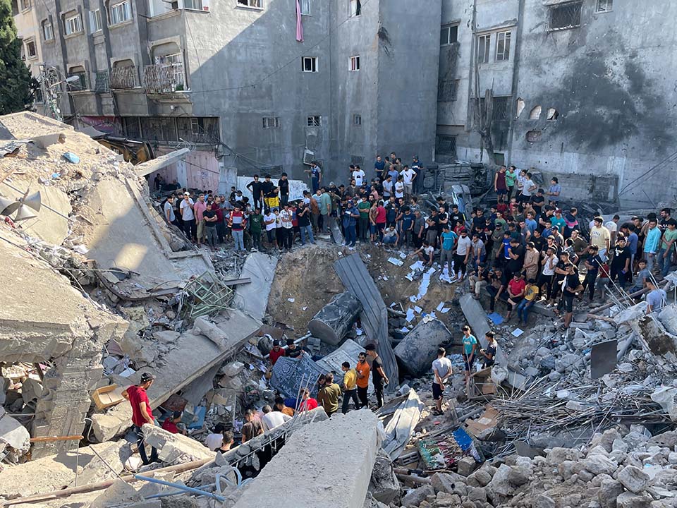 Gaza building destruction