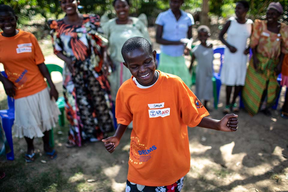 girl dancing in Uganda