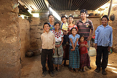 A CRS-supported curriculum in rural Guatemala is helping to make education more rewarding for students like 13-year-old Bernabe Jonatan Mulul Tzoy, far right, by incorporating learning that affirms cultural heritage. Photo by Silverlight for CRS