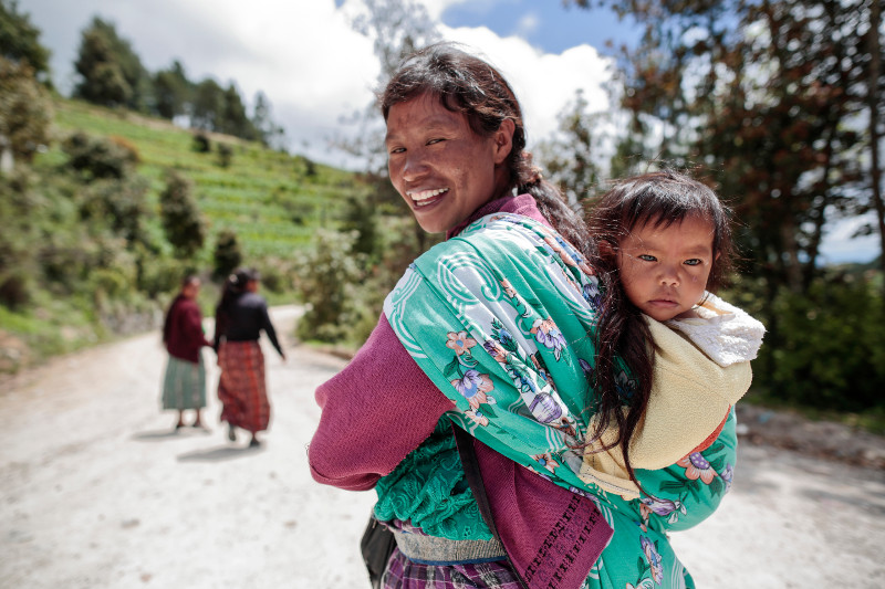 Virginia and her daughter Gladys live in Comitancillo, Guatemala, where the CRS SEGAMIL program is improving nutrition, health and incomes. Photo by Oscar Leiva/Silverlight for CRS