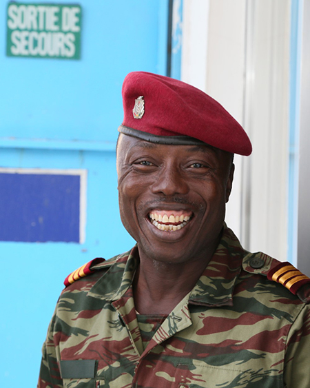 With support from CRS, Dr. Siba Povogui, a Guinean army doctor, was able to help stop Ebola from devastating his home village in Guinea, West Africa. Photo by Michael Stulman/CRS