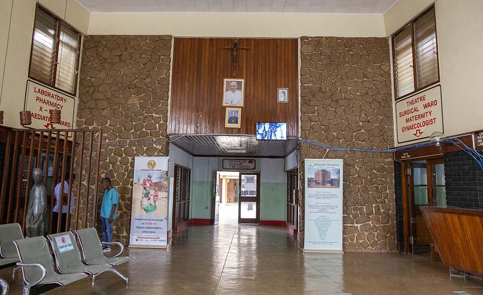 hospital reception area in Malawi