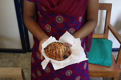 Nilofar (name changed), age 19, was sold by her cousin into a brothel. After escaping, she received catering training from a CRS partner and now works in a bakery. Photo by Laura Sheahen/CRS