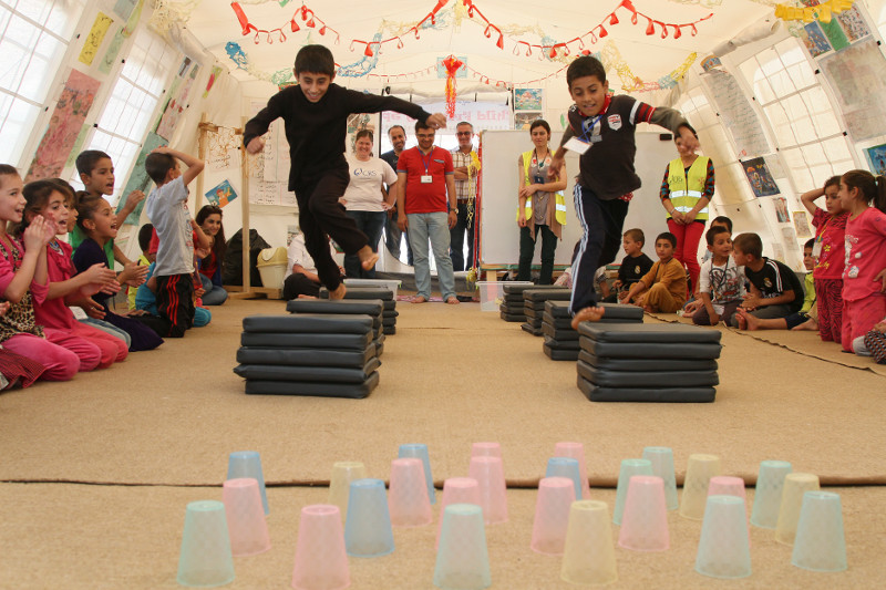 Displaced children in northern Iraq attend child support centers run by CRS and our partner Caritas Iraq. The centers bring routine and some normalcy back into their lives. Photo by Kim Pozniak/CRS