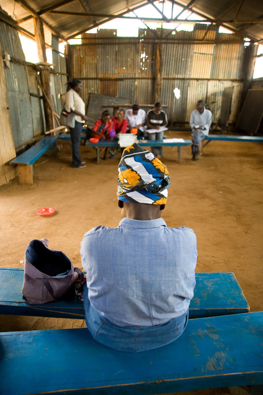 Through small groups, Kenyan mothers interact with peers in their community, developing a broader network of support. These women may work together on farming and raising small livestock to improve their economic outlook. Photo by David Snyder/CRS