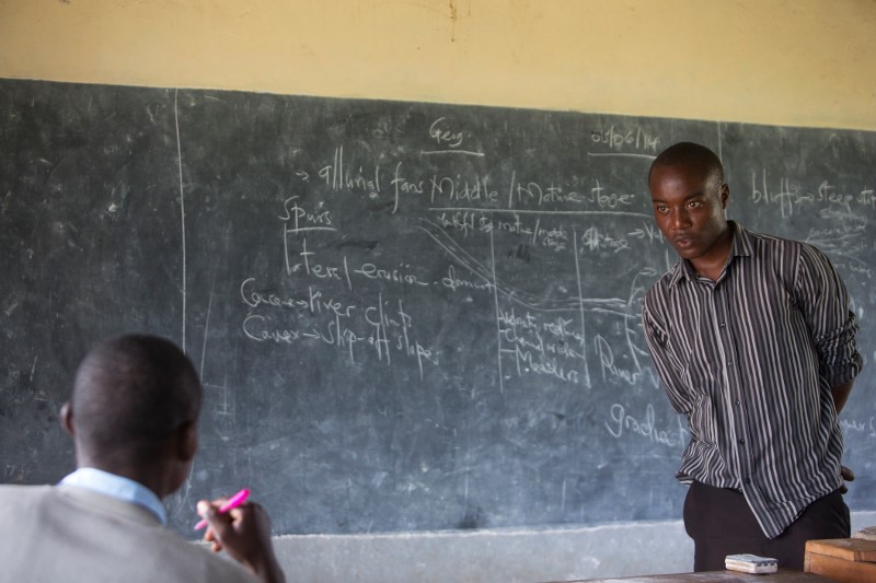Felix teaches business and geography at the local high school when he is on holiday from Karatina University. Photo by Sara A. Fajardo/CRS