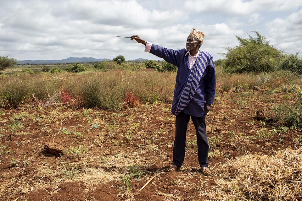 Kenya farmer in field