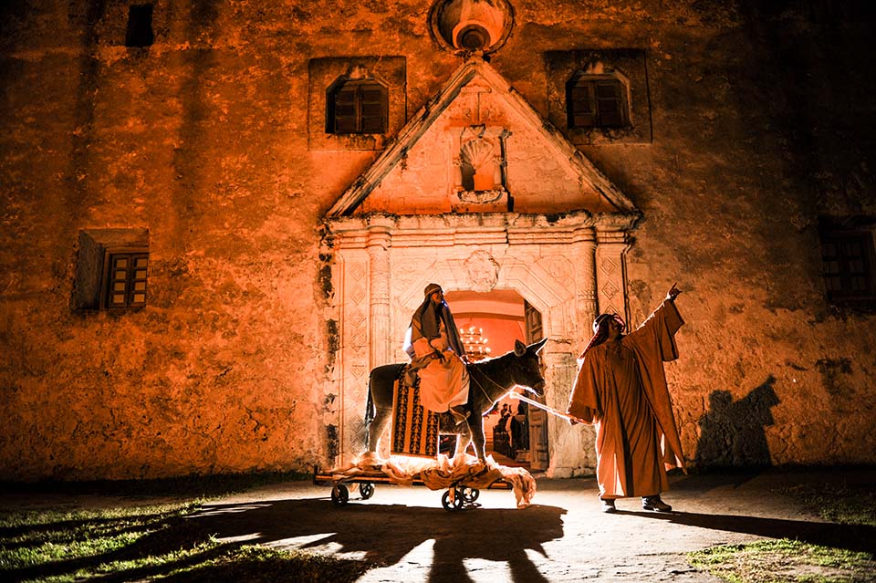 Las Posadas Holy Family reenactment