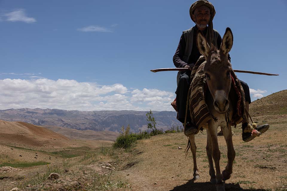man on horseback in Afghanistan