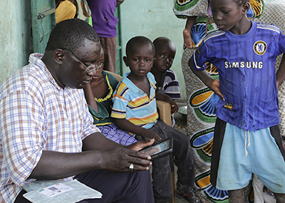 malaria information on iPads