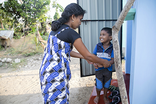 young mother and her child in Sri Lanka