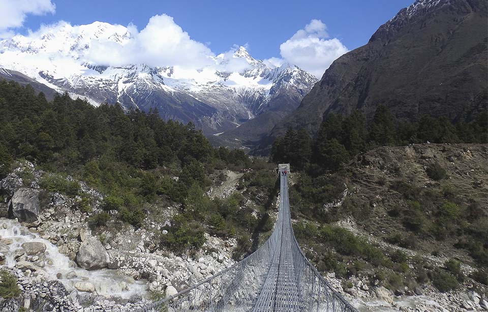 Nepal foot bridge