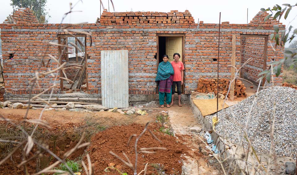 Nepal home under construction