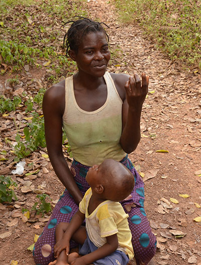 Christana Orngu and her son, Cletus, are eating healthier meals thanks to CRS and our local partners. Photo by Michael Stulman/CRS