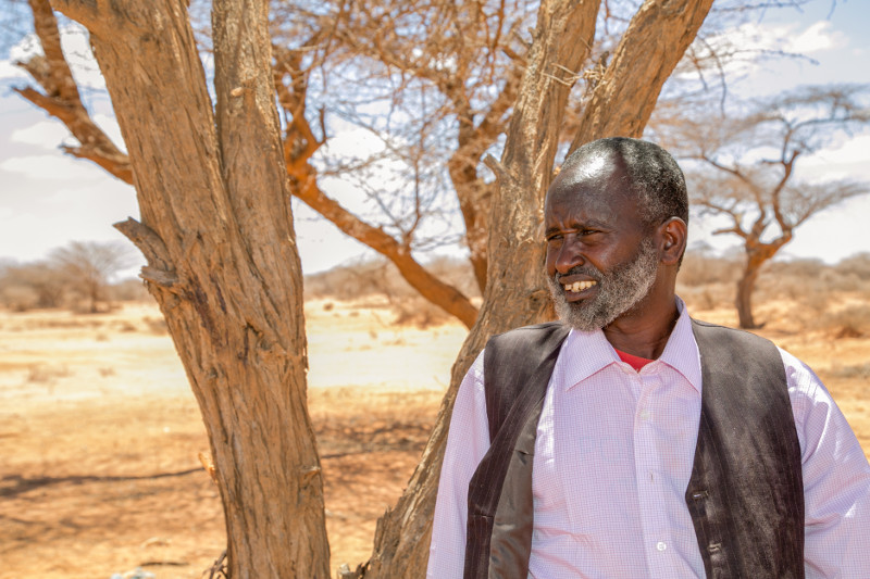 Ali Hugur is the mayor of the Bali-Shireh district that’s had 2 years of continuous drought and where communities are suffering severe hunger. “Even all the camels are dying,” he says.