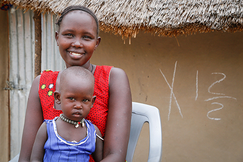 South Sudanese mother and child