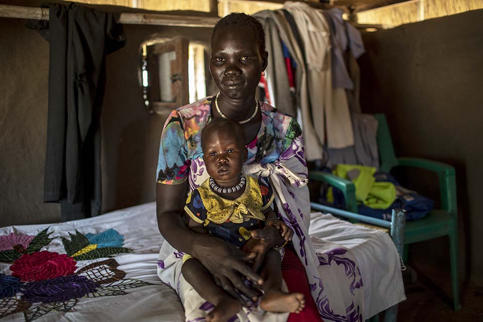 South Sudan mother and child