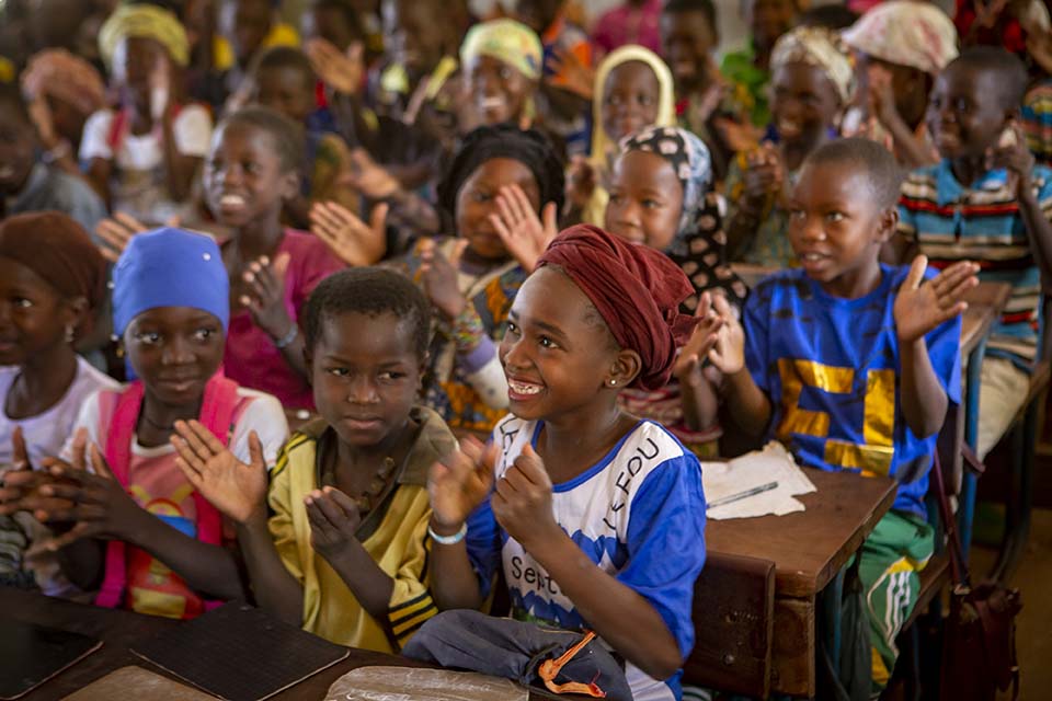 students in Mali classroom