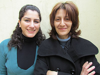 Photo by Liz O'Neill/CRS Dunnia Matta, left, and Randa Alam run the CRS-supported program in Damascus that helps thousands of Iraqi refugees living in Syria get quality health care. Photo by Liz O'Neill/CRS