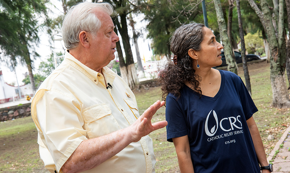 touring former refugee settlement