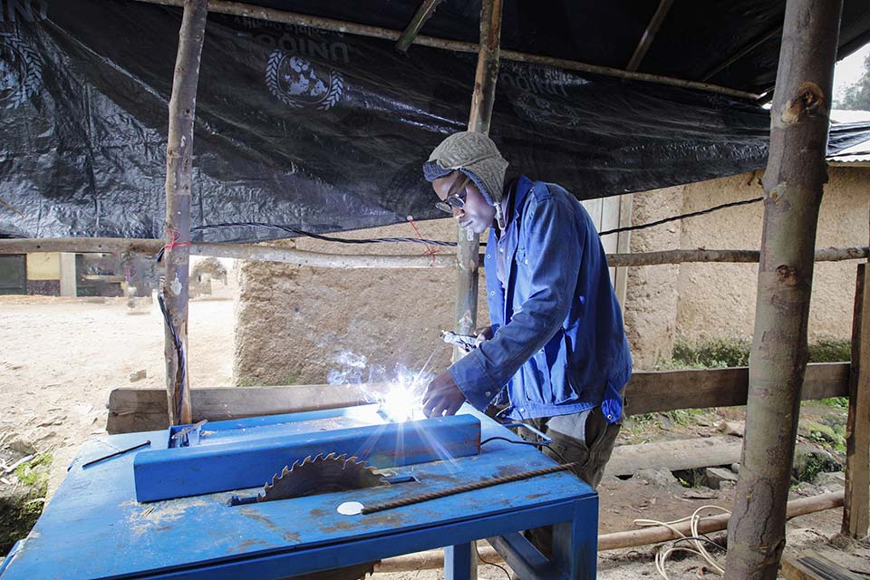 welding in Rwanda carpentry shop