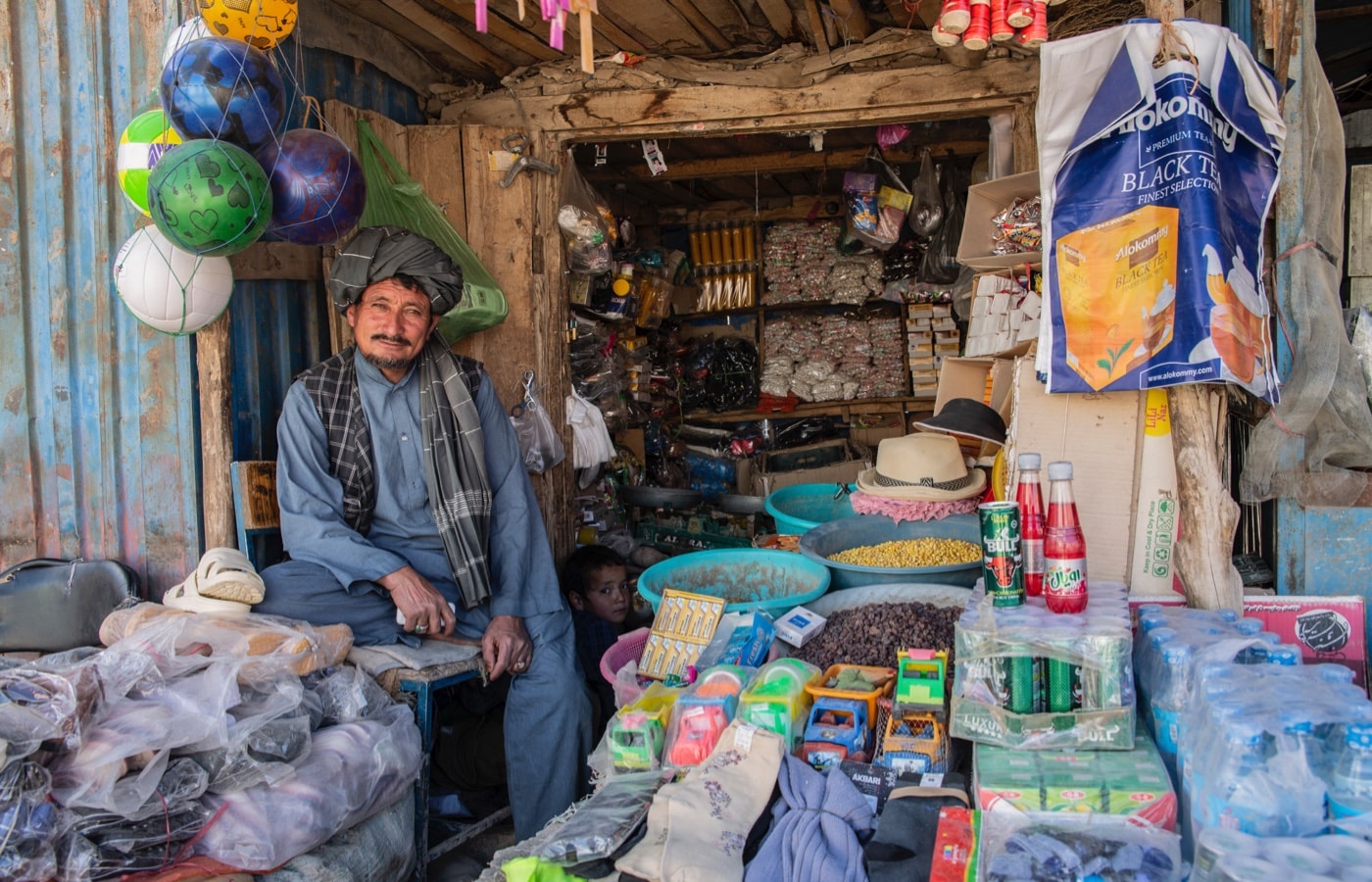 Business owner working in his shop.