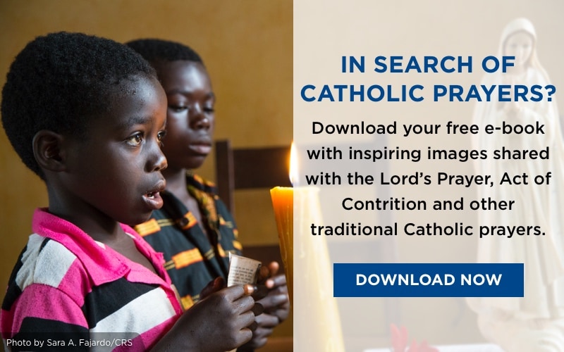In search of Catholic Prayers? Download your free ebook with traditional prayers and inspiring images. Download Now.