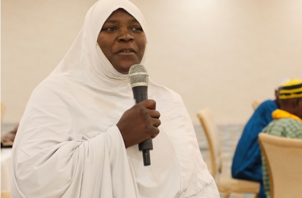 Nigerian woman giving presentation