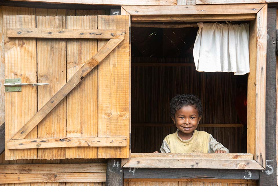 smiling child in Madagascar