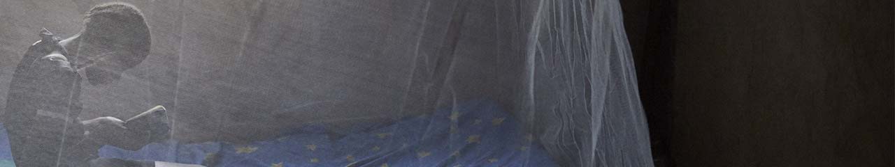 child under bed net in Republic of Congo
