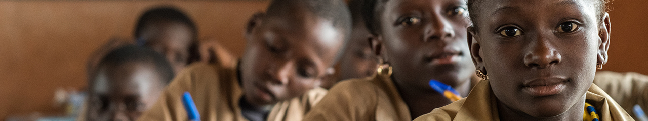 children in classroom in benin
